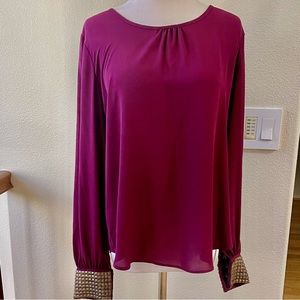 Wine and Gold long sleeve blouse